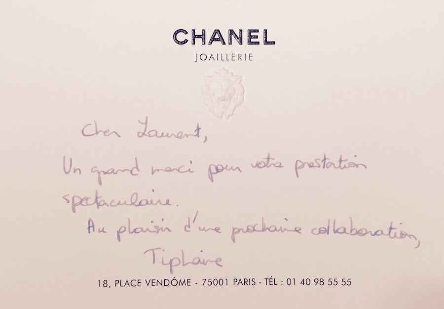 Une recommandation de la maison CHANEL pour un spectacle de magie de luxe par Laurent Beretta Une recommandation de la maison CHANEL pour un spectacle de magie de luxe par Laurent Beretta